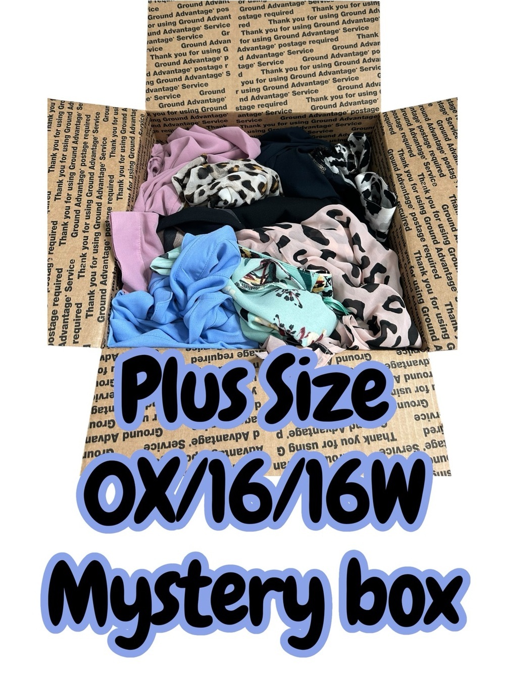 Plus Size Mature 0X 16W Mystery Box Clothing Lot Blouses Cardigan Pants Tops